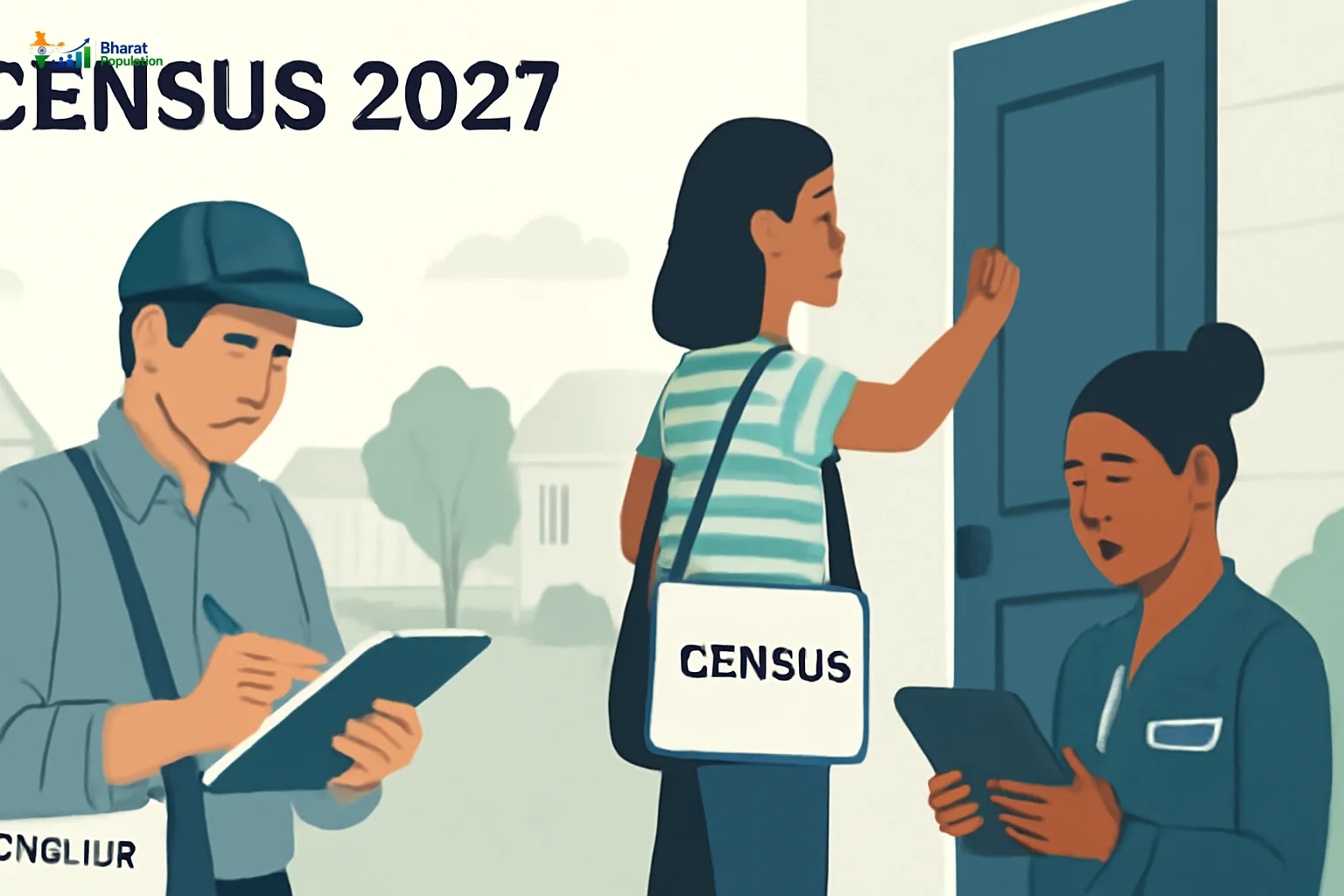 Enumerators conducting field work for Census 2027