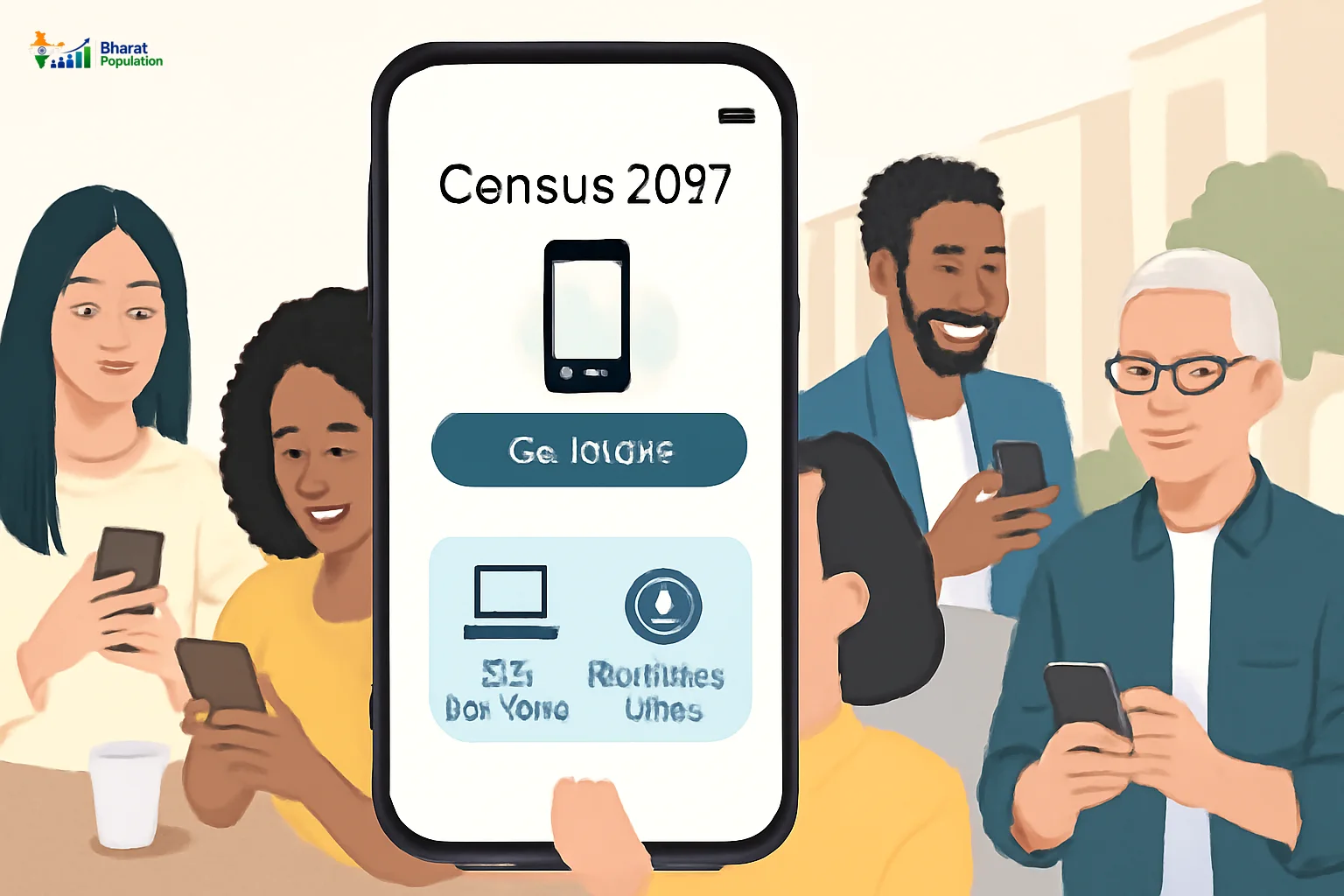 Census 2027 Mobile App Interface