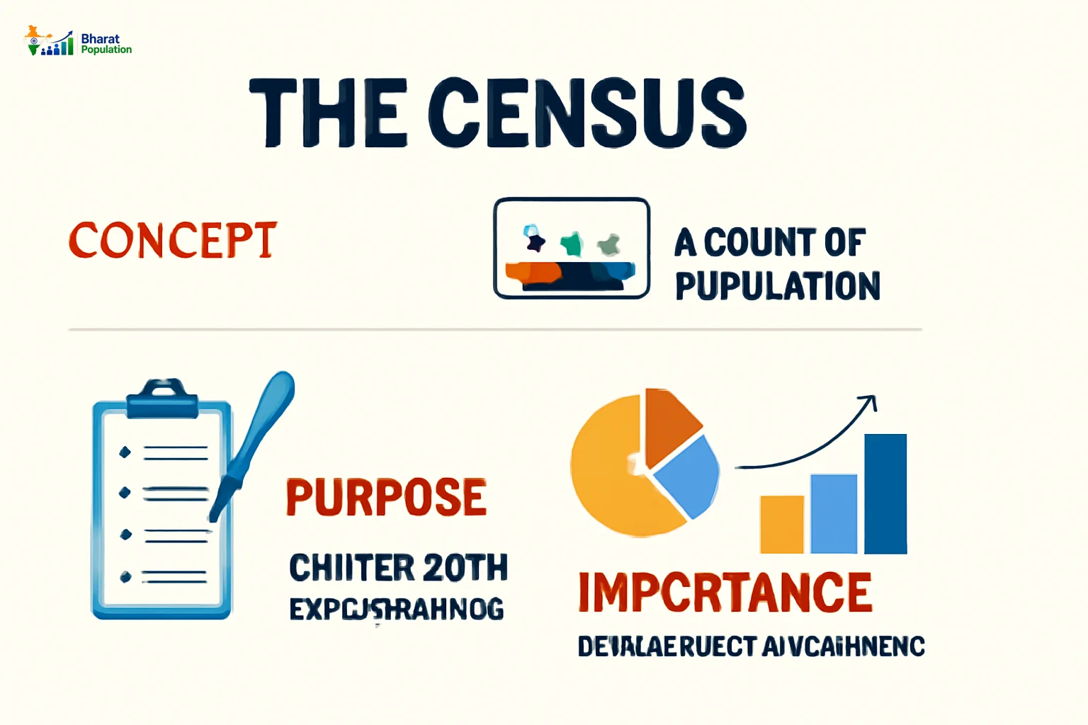 Infographic summarizing census concept and importance