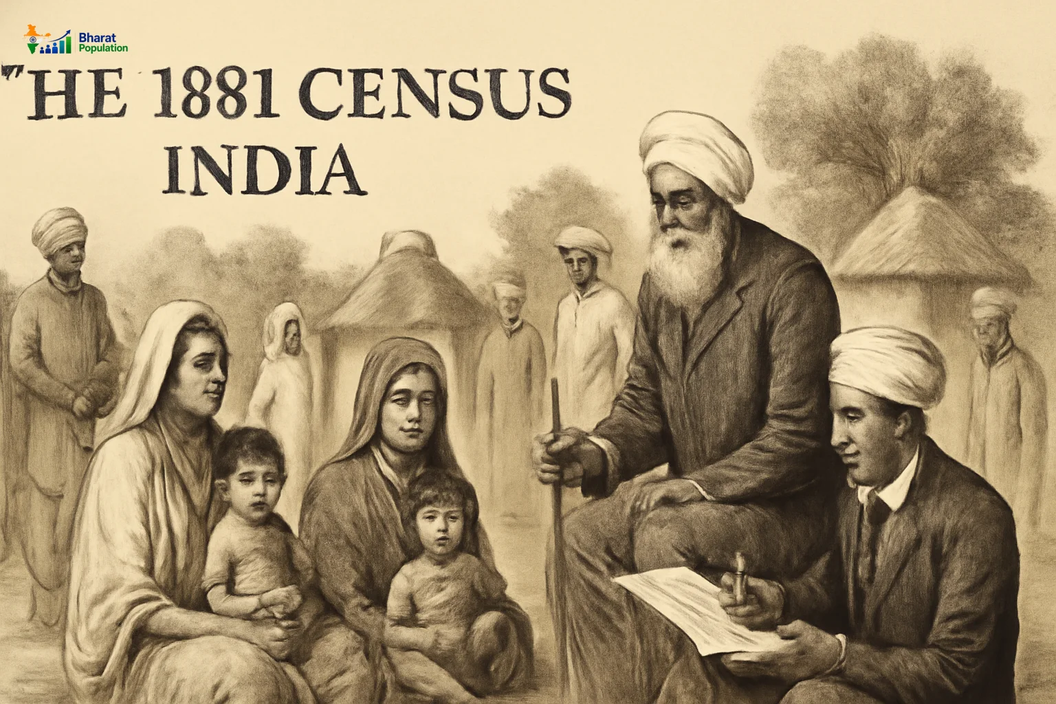 Historical image representing the 1881 Census in India